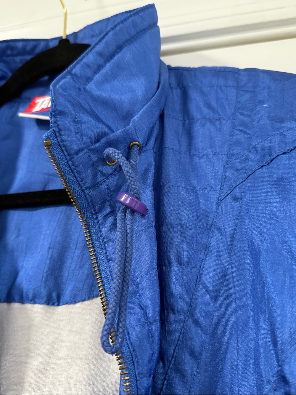 Vintage Tail Blue Windbreaker Tracksuit Jacket Pants Set M 80s 90s - Picture 9 of 11